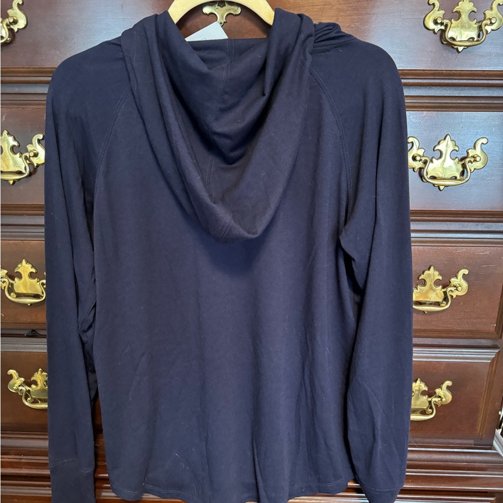 Navy Cowl Neck Long Sleeve Tee lakegirl brand - Picture 4 of 6